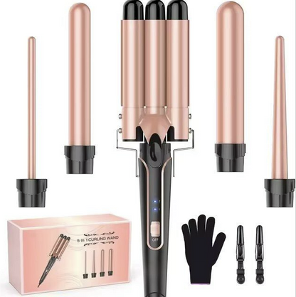 WOW WOW CURLS™ Hair Curlers Set 5 in 1 Curling Iron